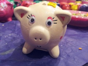 girly piggy bank